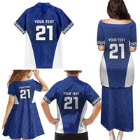 New Zealand Rugby Pacific Custom Family Matching Puletasi and Hawaiian Shirt Kahurangi Auckland All Blue LT9 - Polynesian Pride