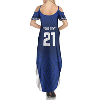 New Zealand Rugby Pacific Custom Family Matching Summer Maxi Dress and Hawaiian Shirt Kahurangi Auckland All Blue LT9 - Polynesian Pride
