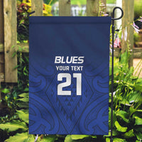New Zealand Rugby Pacific Custom Garden Flag Kahurangi Auckland All Blue LT9 Garden Flag Blue - Polynesian Pride