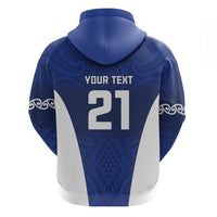 New Zealand Rugby Pacific Custom Hoodie Kahurangi Auckland All Blue LT9 - Polynesian Pride