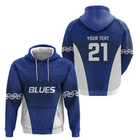 New Zealand Rugby Pacific Custom Hoodie Kahurangi Auckland All Blue LT9 - Polynesian Pride