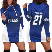 New Zealand Rugby Pacific Custom Hoodie Dress Kahurangi Auckland All Blue LT9 - Polynesian Pride
