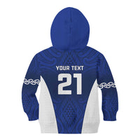 New Zealand Rugby Pacific Custom Kid Hoodie Kahurangi Auckland All Blue LT9 - Polynesian Pride