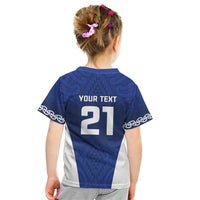 New Zealand Rugby Pacific Custom Kid T Shirt Kahurangi Auckland All Blue LT9 - Polynesian Pride