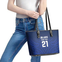 New Zealand Rugby Pacific Custom Leather Tote Bag Kahurangi Auckland All Blue
