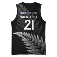 New Zealand Rugby Custom Basketball Jersey Glory Be To Black Silver-fern - Polynesian Pride