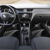 New Zealand Rugby Custom Car Mats Glory Be To Black Silver-fern - Polynesian Pride