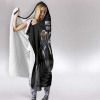 New Zealand Rugby Custom Hooded Blanket Glory Be To Black Silver-fern - Polynesian Pride