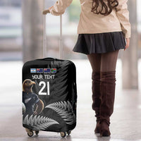 New Zealand Rugby Custom Luggage Cover Glory Be To Black Silver-fern - Polynesian Pride