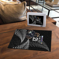 New Zealand Rugby Custom Puzzle Glory Be To Black Silver-fern - Polynesian Pride