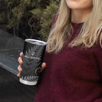New Zealand Rugby Custom Tumbler Cup Glory Be To Black Silver-fern - Polynesian Pride