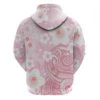Japan Sakura Floral with Polynesian Vibe Hoodie
