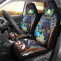 Marshall Islands Kwajalein Atoll Car Seat Cover Plumeria Sea Turtle with Polynesian Tribal LT9 - Polynesian Pride