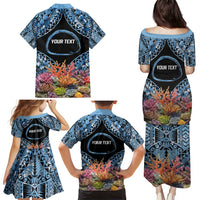 Personalised Nukuoro Micronesia Atoll Family Matching Puletasi and Hawaiian Shirt with Pacific Coral Reef LT9 - Polynesian Pride