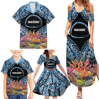 Personalised Nukuoro Micronesia Atoll Family Matching Summer Maxi Dress and Hawaiian Shirt with Pacific Coral Reef LT9 - Polynesian Pride