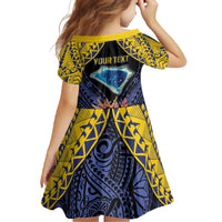 Tokelau Atafu Atoll Personalised Family Matching Short Sleeve Bodycon Dress and Hawaiian Shirt Pacific Coral Reef Vibe LT9 - Polynesian Pride
