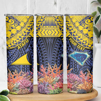 Tokelau Atafu Atoll Personalised Skinny Tumbler Pacific Coral Reef Vibe LT9 - Polynesian Pride