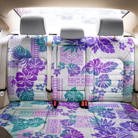 Vintage Hawaii Back Car Seat Cover Hibiscus Tapa Tribal With Hawaiian Quilt Pattern Purple LT9 - Polynesian Pride