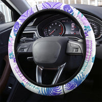 Vintage Hawaii Steering Wheel Cover Hibiscus Tapa Tribal With Hawaiian Quilt Pattern Purple LT9 - Polynesian Pride