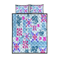 Hawaii Tapa Tribal Quilt Bed Set With Hawaiian Quilt Pattern Blue LT9 Blue - Polynesian Pride