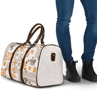 Hawaii Tapa Tribal Travel Bag With Hawaiian Quilt Pattern Gold - Polynesian Pride