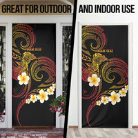 Personalised Papua New Guinea Sepik Door Cover Plumeria Floral Tribal Pattern LT9 - Polynesian Pride