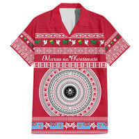 Personalised Fiji Marau Na Kerisimasi Hawaiian Shirt Merry Christmas Tapa Pattern Red Style LT9 Red - Polynesian Pride