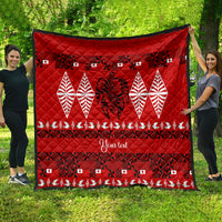 Personalised Tonga Kilisimasi Fiefia Quilt Merry Christmas with Turtle Ngatu Pattern LT9 - Polynesian Pride