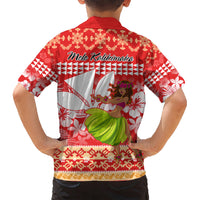 Hawaii Mele Kalikimaka Kid Hawaiian Shirt Santa Claus and Hula Dancing Merry Christmas LT9 - Polynesian Pride