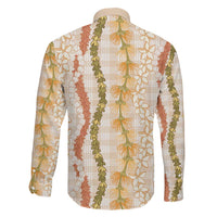 Hawaiian Ohia Lehua Lei Family Matching Short Sleeve Bodycon Dress and Hawaiian Shirt Plaid Palaka Ahiehie Pattern LT9 - Polynesian Pride