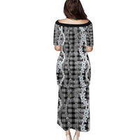Hawaiian Ohia Lehua Lei Puletasi Plaid Palaka Eleele Pattern - Polynesian Pride