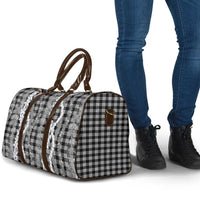 Hawaiian Ohia Lehua Lei Travel Bag Plaid Palaka Eleele Pattern - Polynesian Pride