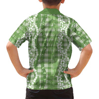 Hawaiian Ohia Lehua Lei Family Matching Short Sleeve Bodycon Dress and Hawaiian Shirt Plaid Palaka Omaomao Pattern LT9 - Polynesian Pride