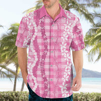 Hawaiian Ohia Lehua Lei Hawaiian Shirt Plaid Palaka Akala Pattern - Polynesian Pride