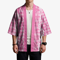 Hawaiian Ohia Lehua Lei Kimono Plaid Palaka Akala Pattern - Polynesian Pride