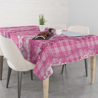 Hawaiian Ohia Lehua Lei Tablecloth Plaid Palaka Akala Pattern - Polynesian Pride