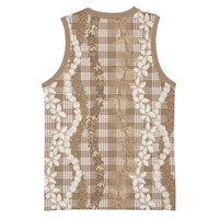Hawaiian Ohia Lehua Lei Basketball Jersey Plaid Palaka Kalaihaahaa Pattern - Polynesian Pride