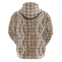 Hawaiian Ohia Lehua Lei Hoodie Plaid Palaka Kalaihaahaa Pattern - Polynesian Pride