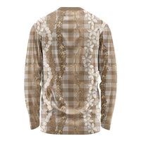 Hawaiian Ohia Lehua Lei Long Sleeve Shirt Plaid Palaka Kalaihaahaa Pattern - Polynesian Pride