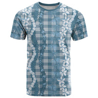 Hawaiian Ohia Lehua Lei T Shirt Plaid Palaka Uliuli Omaomao Pattern - Polynesian Pride