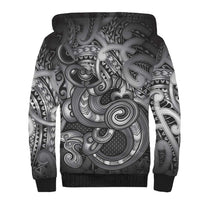 Aotearoa Maori Hei Tiki Sherpa Hoodie Kiwikiwi Kowhaiwhai Puhoro Motif LT9 - Polynesian Pride