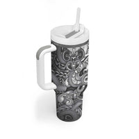 Aotearoa Maori Hei Tiki Tumbler With Handle Kiwikiwi Kowhaiwhai Puhoro Motif LT9 - Polynesian Pride