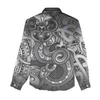 Aotearoa Maori Hei Tiki Women Casual Shirt Kiwikiwi Kowhaiwhai Puhoro Motif LT9 - Polynesian Pride