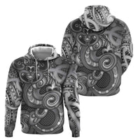Aotearoa Maori Hei Tiki Zip Hoodie Kiwikiwi Kowhaiwhai Puhoro Motif LT9 - Polynesian Pride