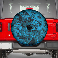 Aotearoa Maori Hei Tiki Spare Tire Cover Kikorangi Kowhaiwhai Puhoro Motif LT9 - Polynesian Pride