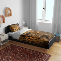 Aotearoa Maori Hei Tiki Bedding Set Koura Kowhaiwhai Puhoro Motif