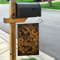 Aotearoa Maori Hei Tiki Garden Flag Koura Kowhaiwhai Puhoro Motif