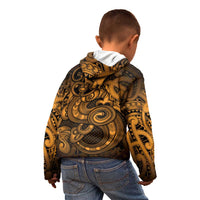 Aotearoa Maori Hei Tiki Kid Hoodie Koura Kowhaiwhai Puhoro Motif LT9 - Polynesian Pride