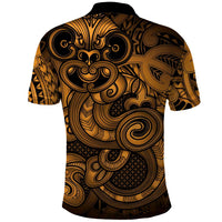 Aotearoa Maori Hei Tiki Polo Shirt Koura Kowhaiwhai Puhoro Motif LT9 - Polynesian Pride