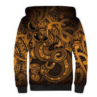 Aotearoa Maori Hei Tiki Sherpa Hoodie Koura Kowhaiwhai Puhoro Motif LT9 - Polynesian Pride